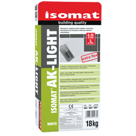 ISOMAT AK-LIGHT Υψηλής ποιότητας, ελαφριά, εύκαμπτη, ρητινούχα, τσιμεντοειδής κόλλα πλακιδίων